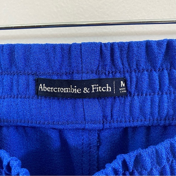 Abercrombie & Fitch Womens Pull On Pants Pockets Blue Boho Trouser High Rise M - Picture 9 of 10